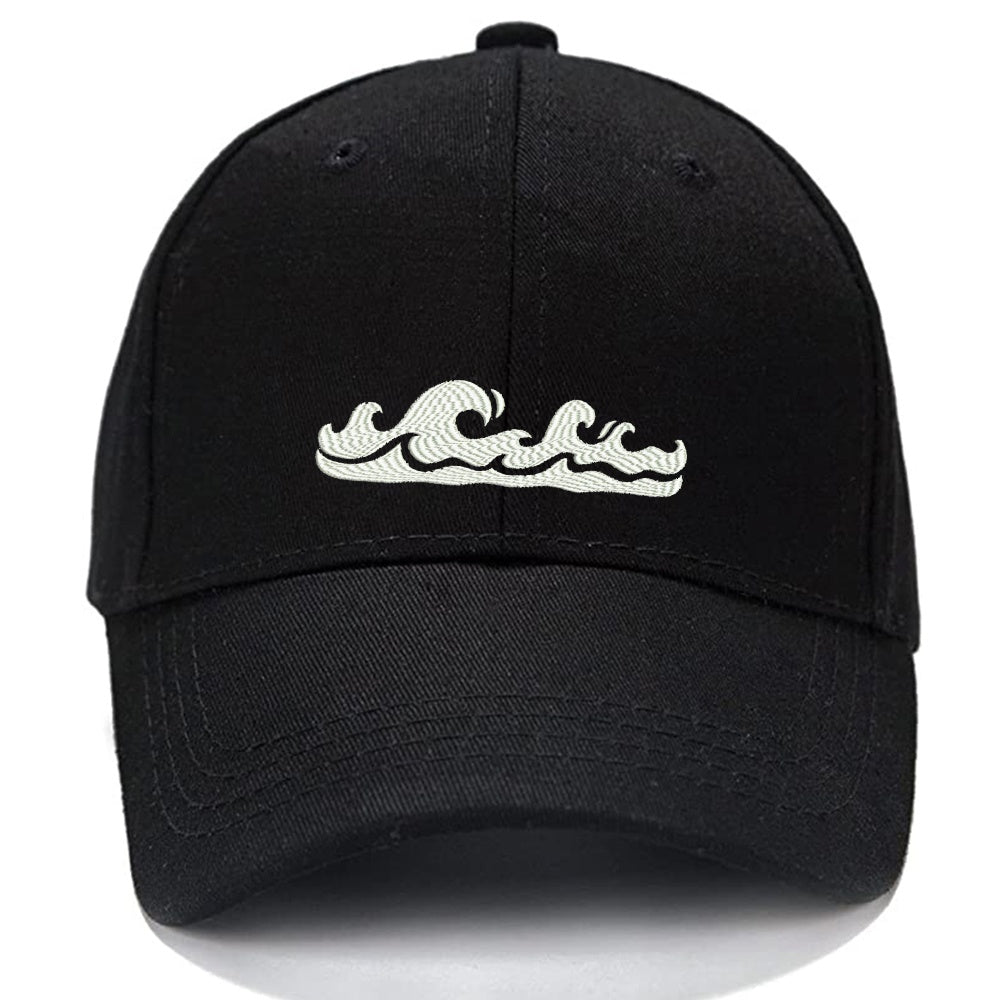 Sea Wave 1-Men Women Unisex Baseball Cap Classic Low Profile Adjustable Strapback Baseball Cap Dad-Hat