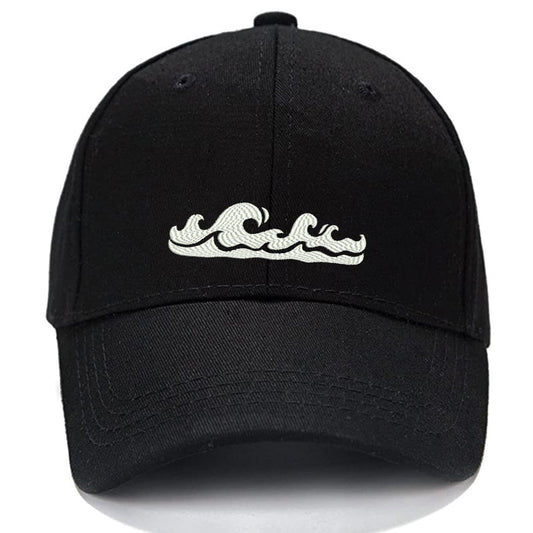 Sea Wave 1-Men Women Unisex Baseball Cap Classic Low Profile Adjustable Strapback Baseball Cap Dad-Hat