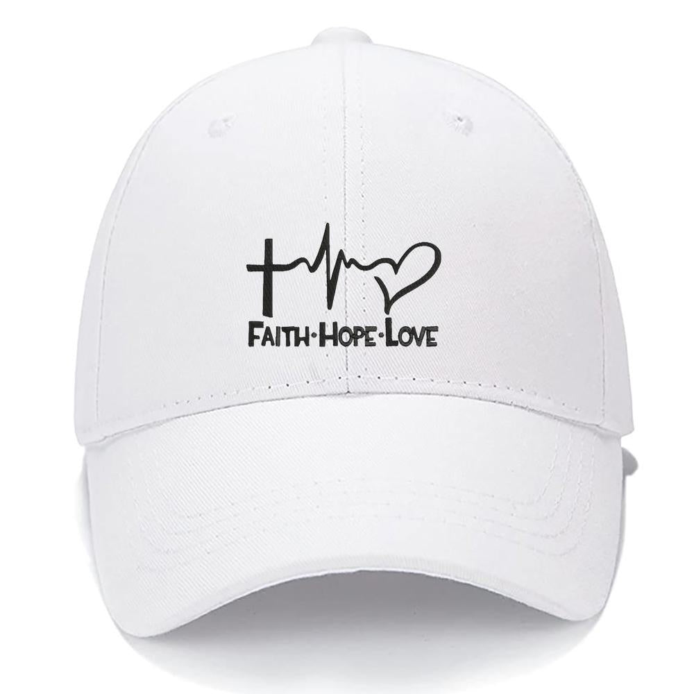 Faith,Hope,Love Embroidered Logo Men Women Unisex Baseball Cap Classic Low Profile Adjustable Strapback Baseball Cap Dad-Hat (2)