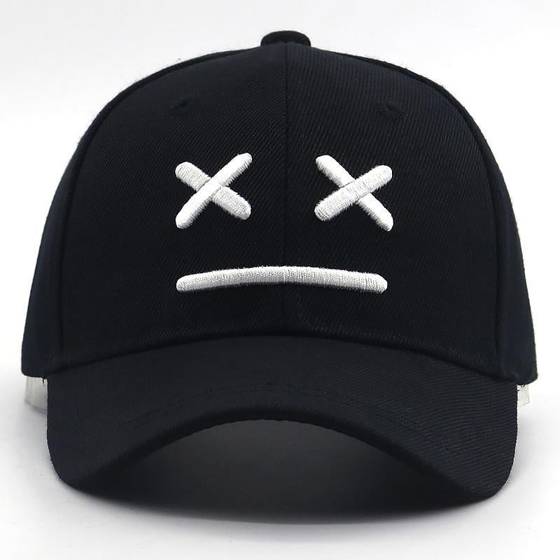 Sad Boy Baseball Cap Cotton Adjustable 3D Embroidery Caps Sad Face Hip Hop Snapback Hat