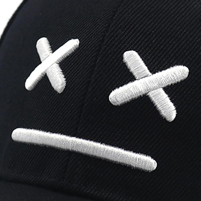 Sad Boy Baseball Cap Cotton Adjustable 3D Embroidery Caps Sad Face Hip Hop Snapback Hat