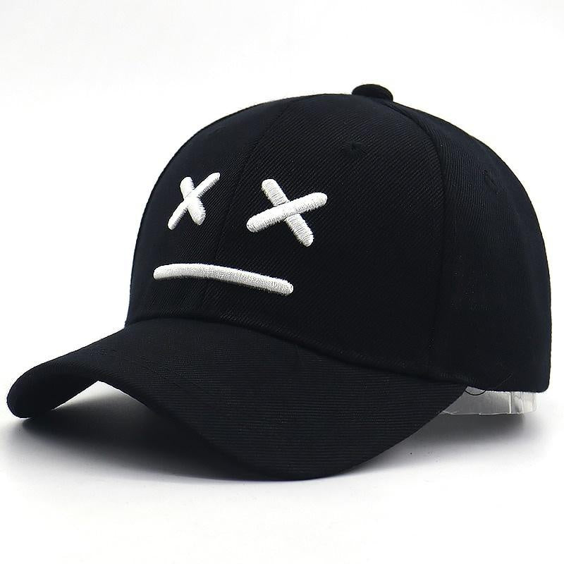 Sad Boy Baseball Cap Cotton Adjustable 3D Embroidery Caps Sad Face Hip Hop Snapback Hat