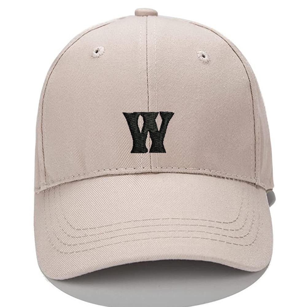Lucky Letters W Men Women Unisex Baseball Cap Classic Low Profile Adjustable Strapback Baseball Cap Dad-Hat