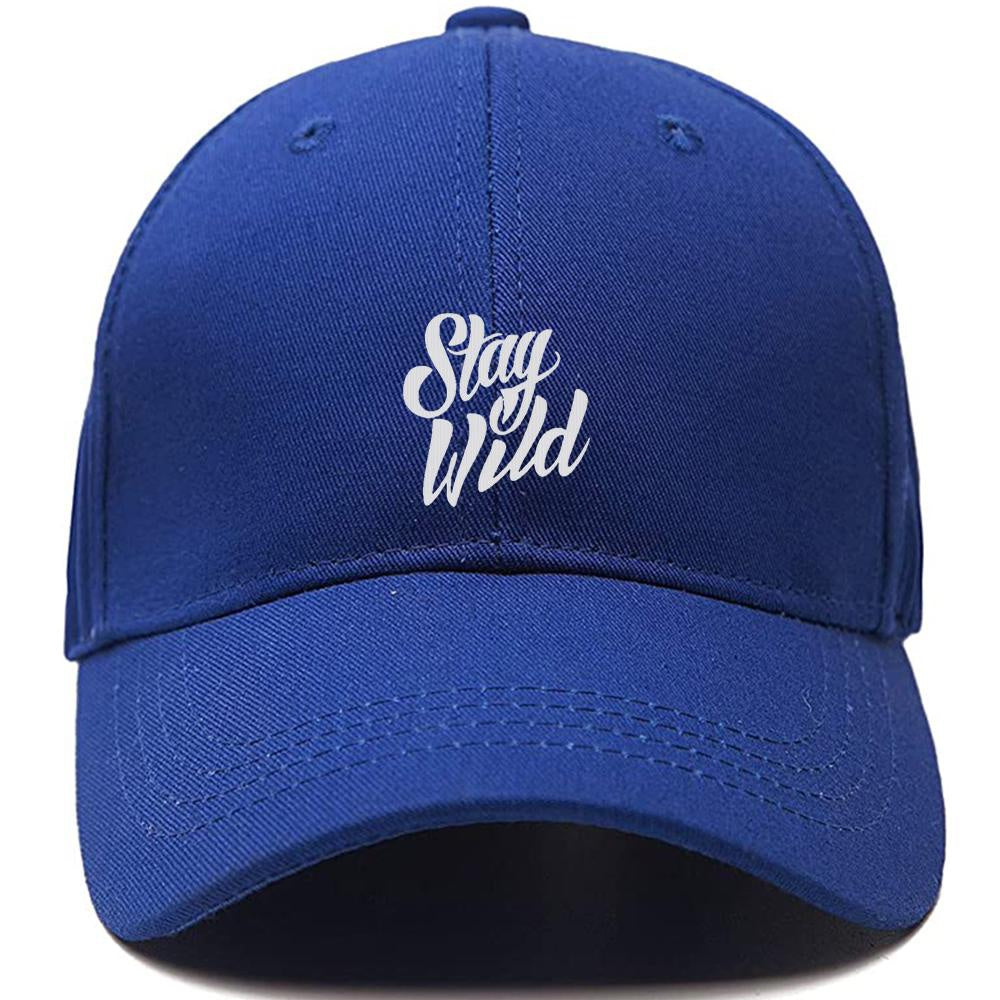Stay Wild Outdoors Camping Hiking Adventure Men Women Unisex Baseball Cap Classic Low Profile Adjustable Strapback Baseball Cap Dad-Hat