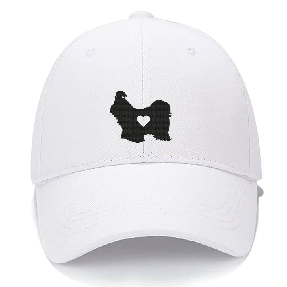 Shih Tzu With Heart Dog Mom Dog Dad Men Women Unisex Baseball Cap Classic Low Profile Adjustable Strapback Baseball Cap Dad-Hat