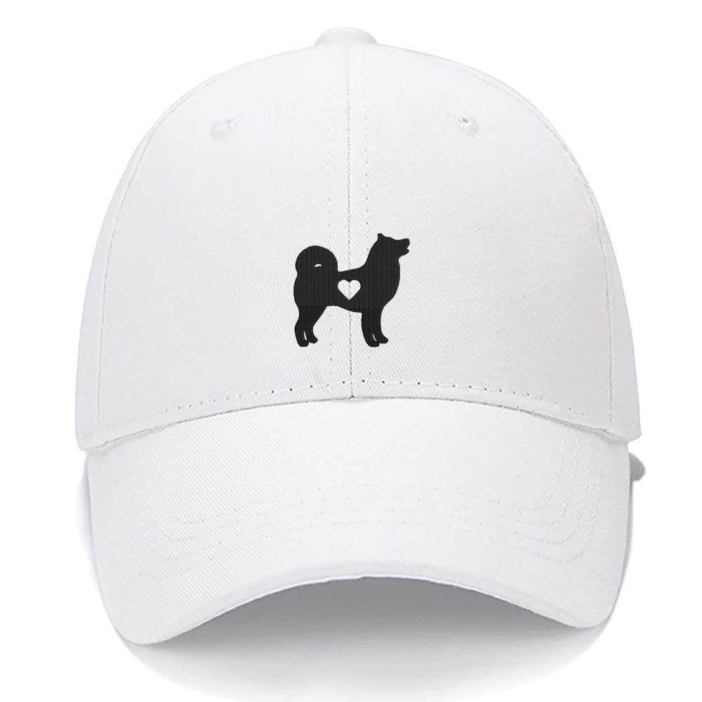 Shiba Inu With Heart Dog Mom Dog Dad Men Women Unisex Baseball Cap Classic Low Profile Adjustable Strapback Baseball Cap Dad-Hat