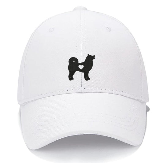 Shiba Inu With Heart Dog Mom Dog Dad Men Women Unisex Baseball Cap Classic Low Profile Adjustable Strapback Baseball Cap Dad-Hat