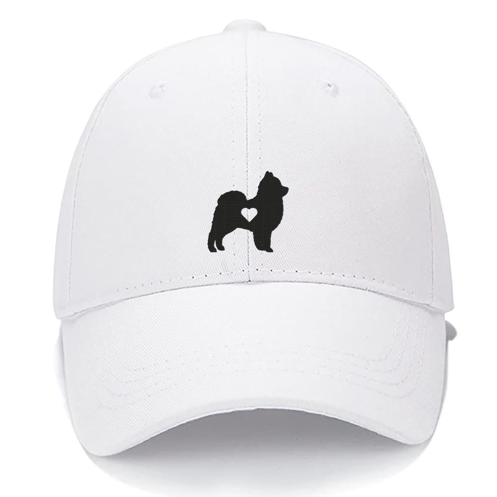 Pomeranian With Heart Dog Mom Dog Dad Men Women Unisex Baseball Cap Classic Low Profile Adjustable Strapback Baseball Cap Dad-Hat