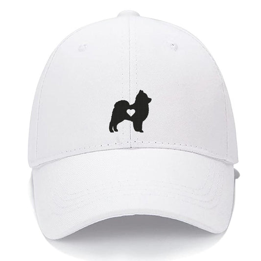 Pomeranian With Heart Dog Mom Dog Dad Men Women Unisex Baseball Cap Classic Low Profile Adjustable Strapback Baseball Cap Dad-Hat
