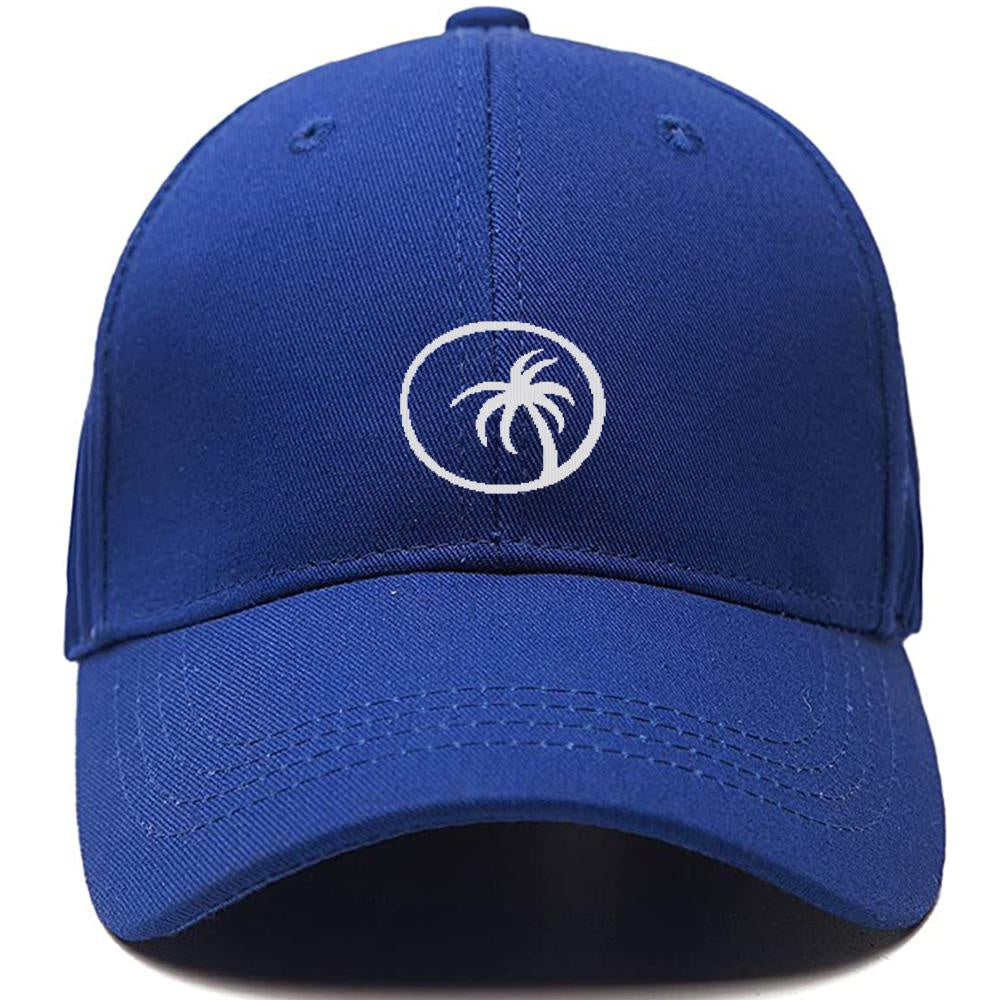 Palm Tree Oval Round Men Women Unisex Baseball Cap Classic Low Profile Adjustable Strapback Baseball Cap Dad-Hat