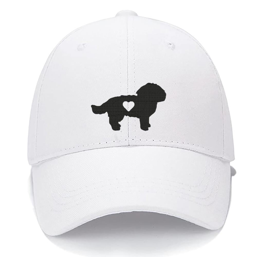 Maltese With Heart Dog Mom Dog Dad Men Women Unisex Baseball Cap Classic Low Profile Adjustable Strapback Baseball Cap Dad-Hat