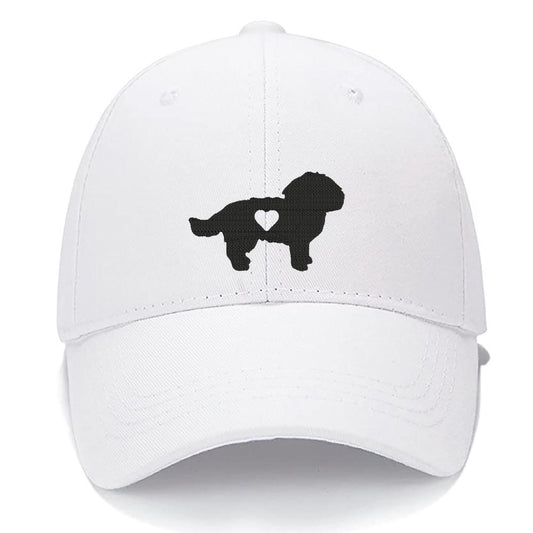 Maltese With Heart Dog Mom Dog Dad Men Women Unisex Baseball Cap Classic Low Profile Adjustable Strapback Baseball Cap Dad-Hat