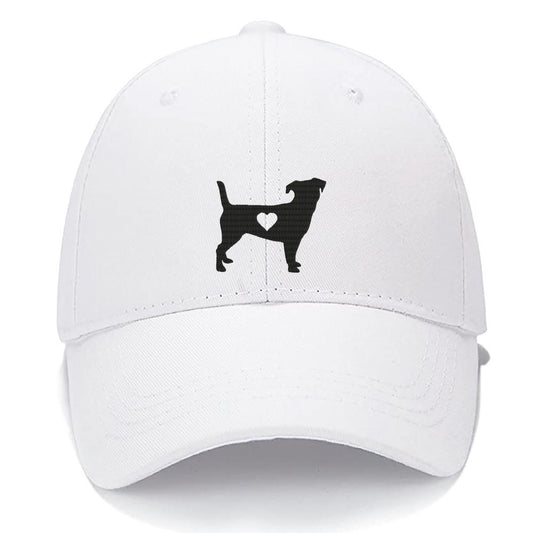 Jack Russell Terrier Heart Dog Mom Dog Dad Men Women Unisex Baseball Cap Classic Low Profile Adjustable Strapback Baseball Cap Dad-Hat