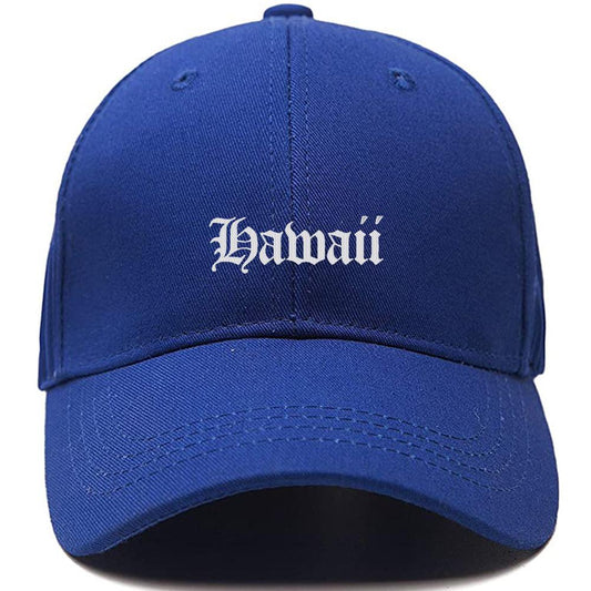 Hawaii Old English Men Women Unisex Baseball Cap Classic Low Profile Adjustable Strapback Baseball Cap Dad-Hat