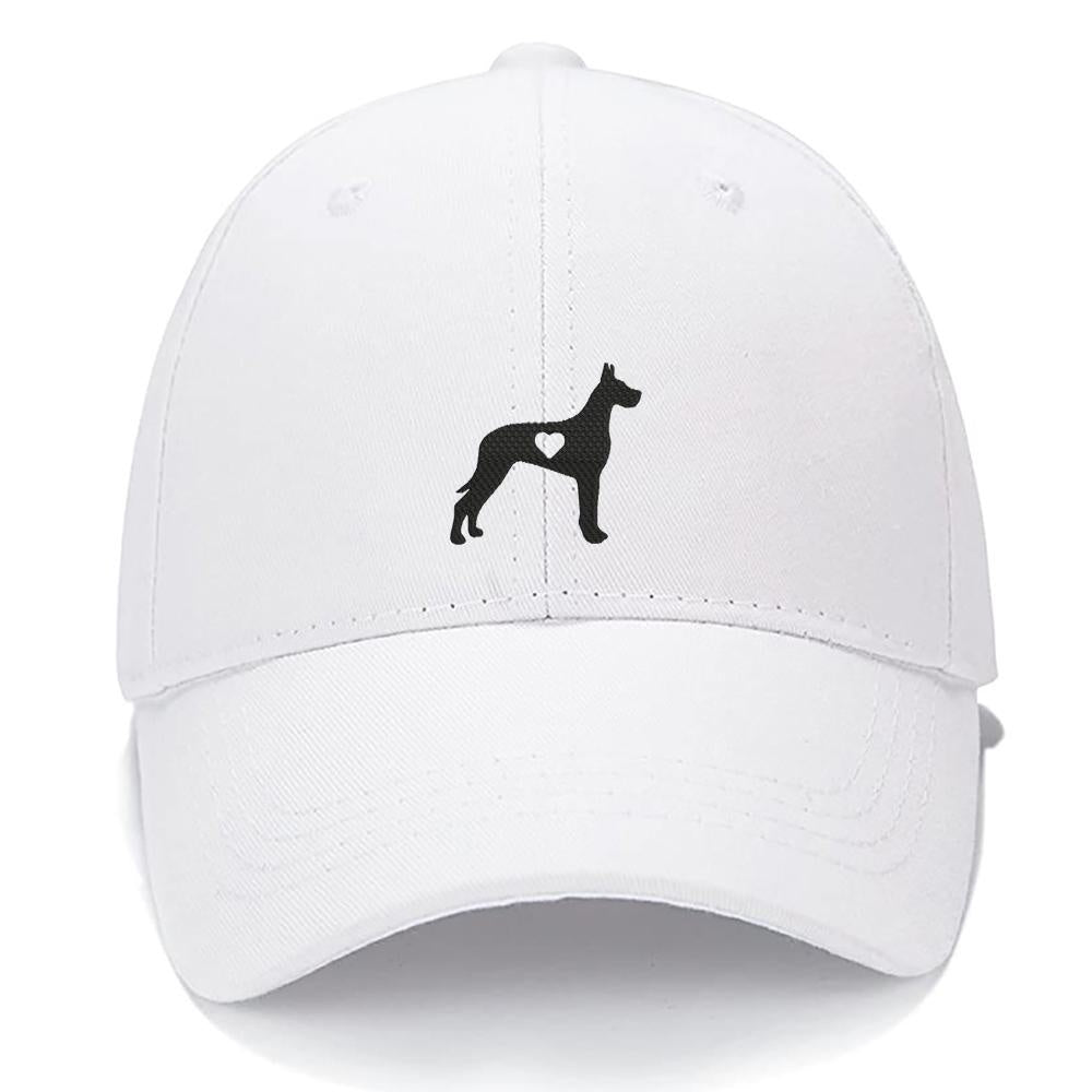 Great Dane Heart Dog Mom Dog Dad Men Women Unisex Baseball Cap Classic Low Profile Adjustable Strapback Baseball Cap Dad-Hat