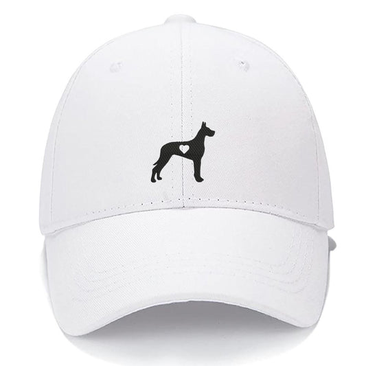 Great Dane Heart Dog Mom Dog Dad Men Women Unisex Baseball Cap Classic Low Profile Adjustable Strapback Baseball Cap Dad-Hat