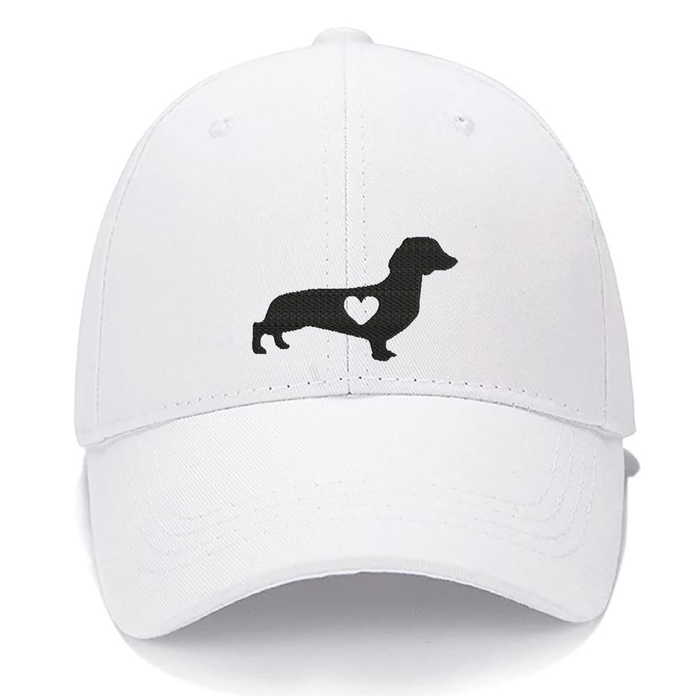 Dachshund Heart Dog Mom Dog Dad Men Women Unisex Baseball Cap Classic Low Profile Adjustable Strapback Baseball Cap Dad-Hat