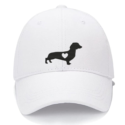 Dachshund Heart Dog Mom Dog Dad Men Women Unisex Baseball Cap Classic Low Profile Adjustable Strapback Baseball Cap Dad-Hat