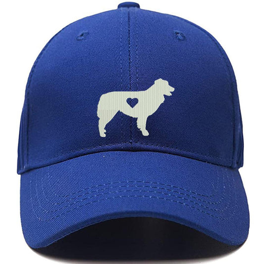 Australian Shepherd Heart Dog Mom Dog Dad Men Women Unisex Baseball Cap Classic Low Profile Adjustable Strapback Baseball Cap Dad-Hat