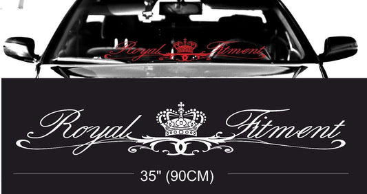 ROYAL fitment stance windshield windscreen front glass car JDM decal sticker