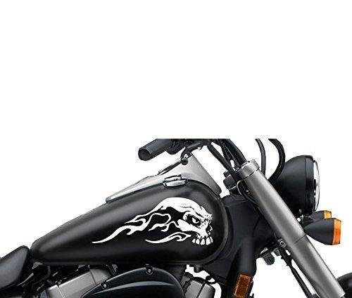 2018 NEW    Motorcycle Gas Tank Sweeping Skull Decal Set