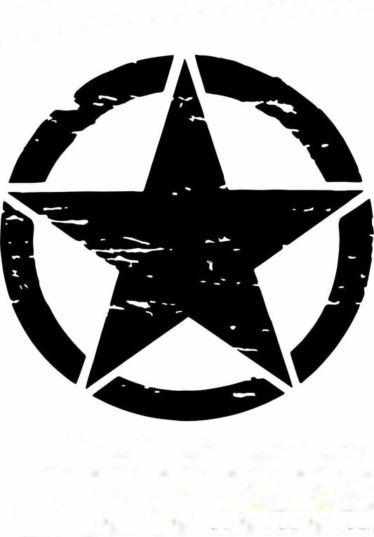 U.S. Star Decal Sticker for Car truck door window 4X4 offroad 28CM