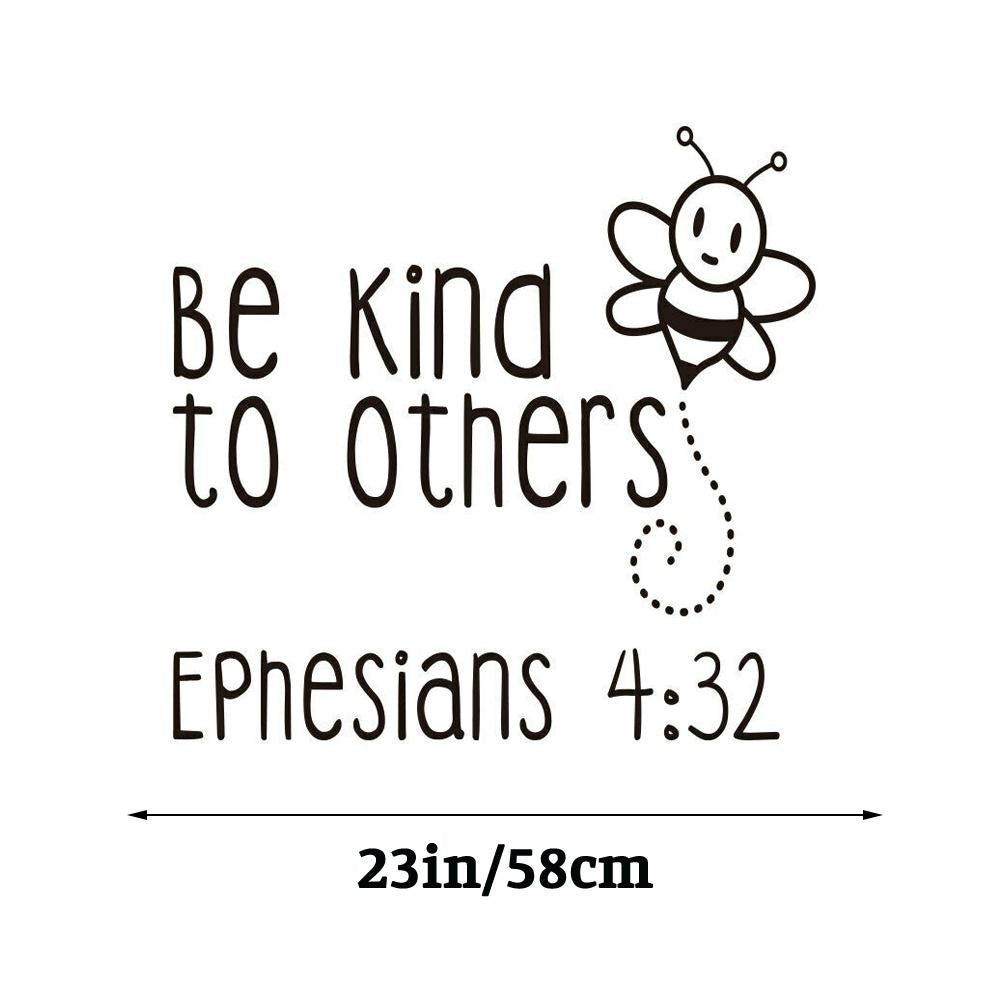 Be kind to others Ephesians 4:32 Quote Wall Sticker Decal for Home Living Room Bedroom Family Wall Art Decor Black