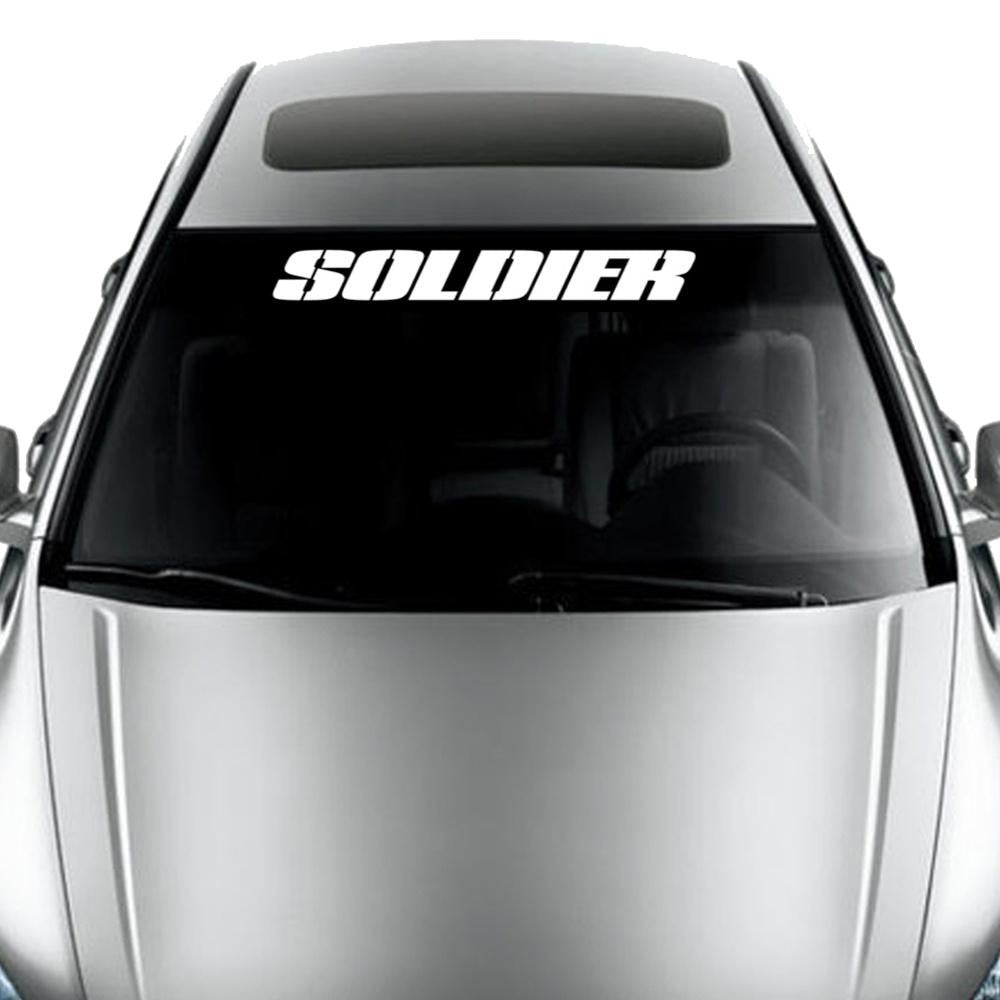 Solder Windshield Banner Car Truck Decal White