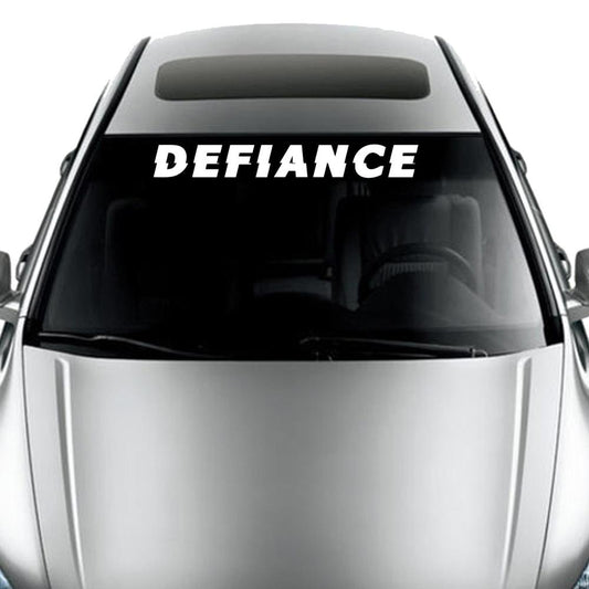 Defiance Windshield Banner Car Truck Decal White
