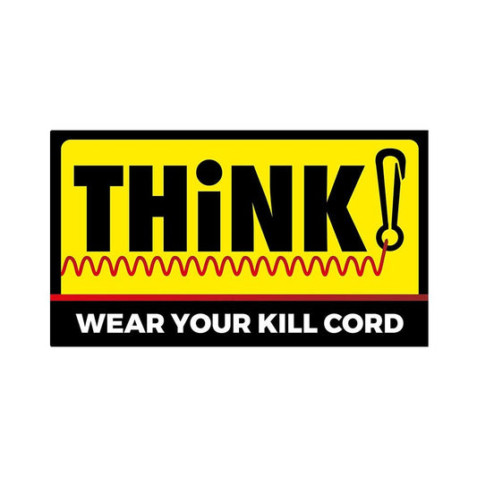 2PCs THINK! WEAR YOUR KILL CORD Funny Vinyl Sticker Decal for Car Truck Window Bumper