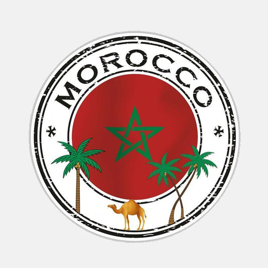 Fashion 13.3CM*13.3CM Creative Car Sticker Body Morocco Flag Motorcycle  Decal 6-2713