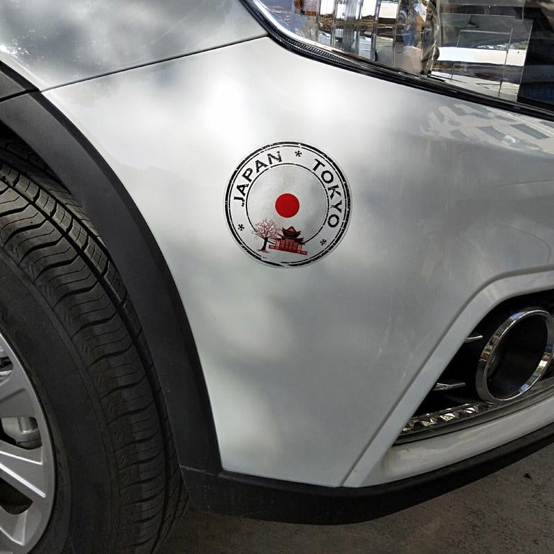 10.9CM*10.9CM Creative Japan Tokyo Round Funny Motorcycle Helmet Car Sticker 6-2709
