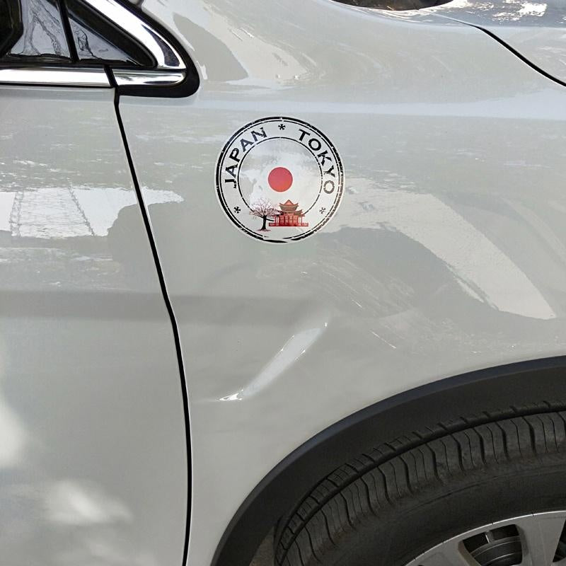10.9CM*10.9CM Creative Japan Tokyo Round Funny Motorcycle Helmet Car Sticker 6-2709