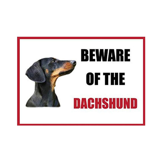 Funny Beware of the Dachshund Dog Sticker Decal for Car Truck Window Bumper