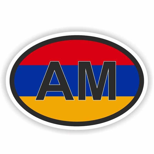 New Hot 13CM*8.8CM Car Styling Armenia AM Motorcycle Decal Country Code Car Sticker 6-0931