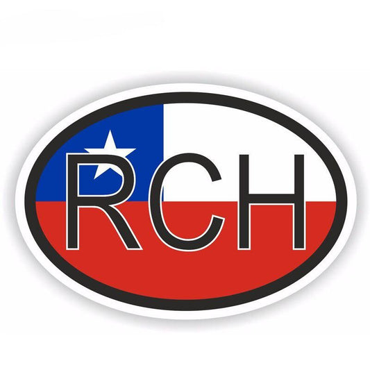 New Fashion 14.4CM*9.7CM Creative Decal Chile Country Code RCH Flag Motorcycle Car Sticker 6-0939