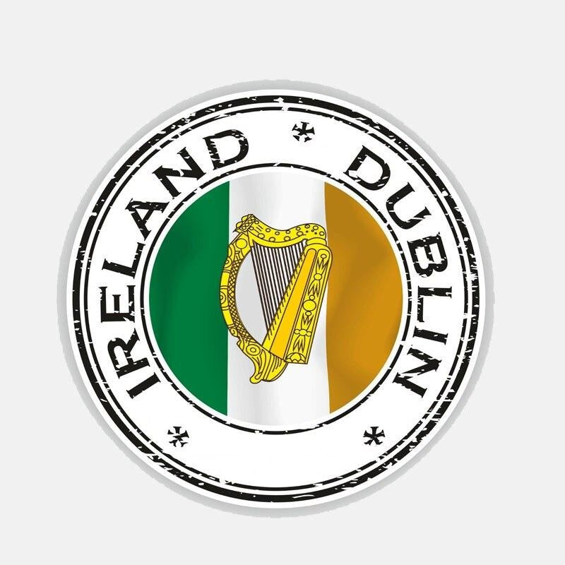 New Brand 11CM*11CM Car Ireland Dublin Decal Window Helmet Body Car Sticker 6-2706