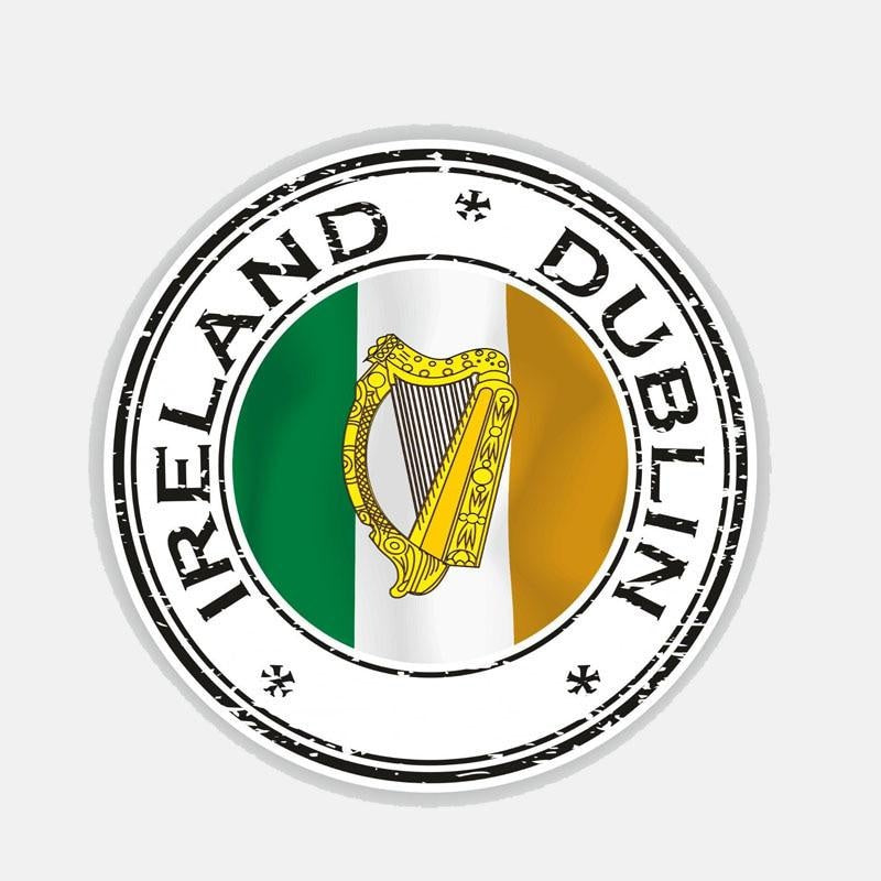 New Brand 11CM*11CM Car Ireland Dublin Decal Window Helmet Body Car Sticker 6-2706