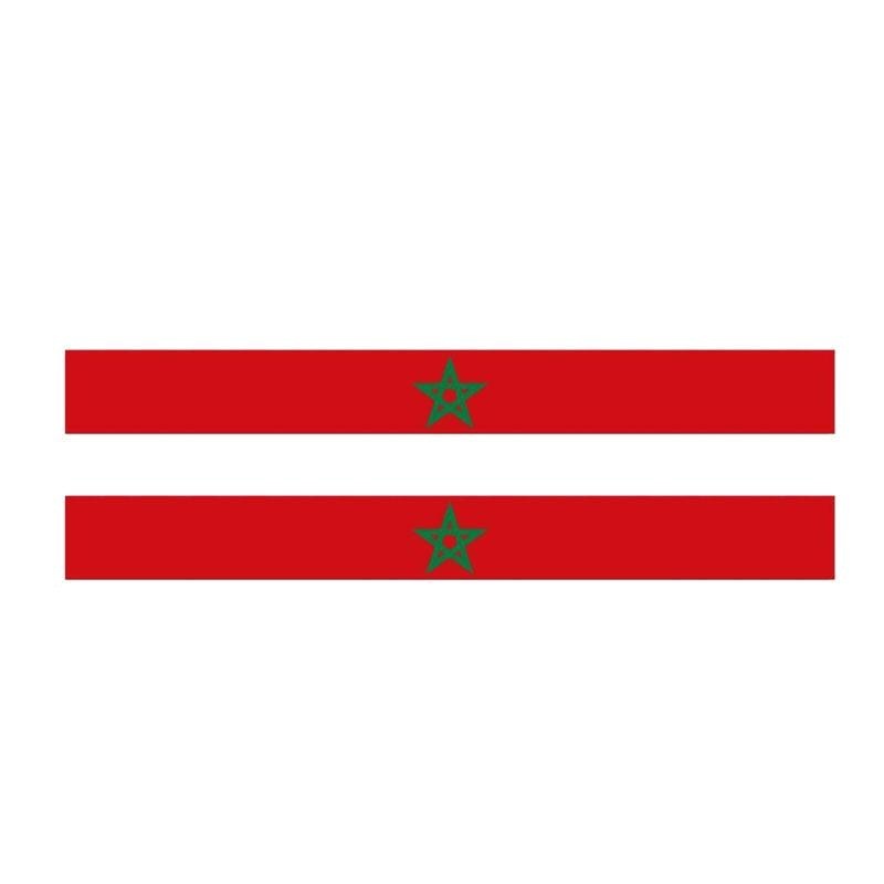 2X 17.3CM*1.9CM Creative Morocco Flag Car Sticker Body Decal Accessories 6-1171