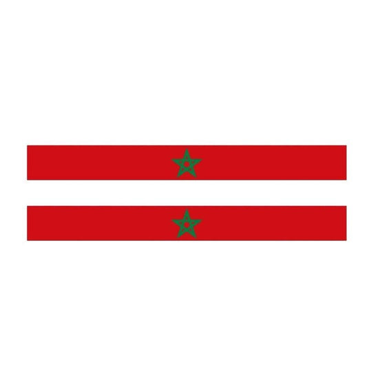 2X 17.3CM*1.9CM Creative Morocco Flag Car Sticker Body Decal Accessories 6-1171