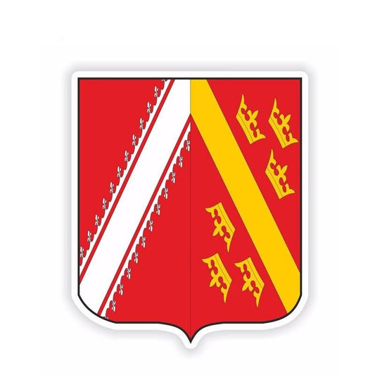 9.8CM*11.5CM Car Sticker Alsace France Coat Of Arms  Helmet  Decal Stickers 6-1544