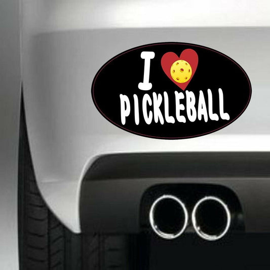 I Love Pickleball Vinyl Sticker Decal for Car Truck Window Bumper