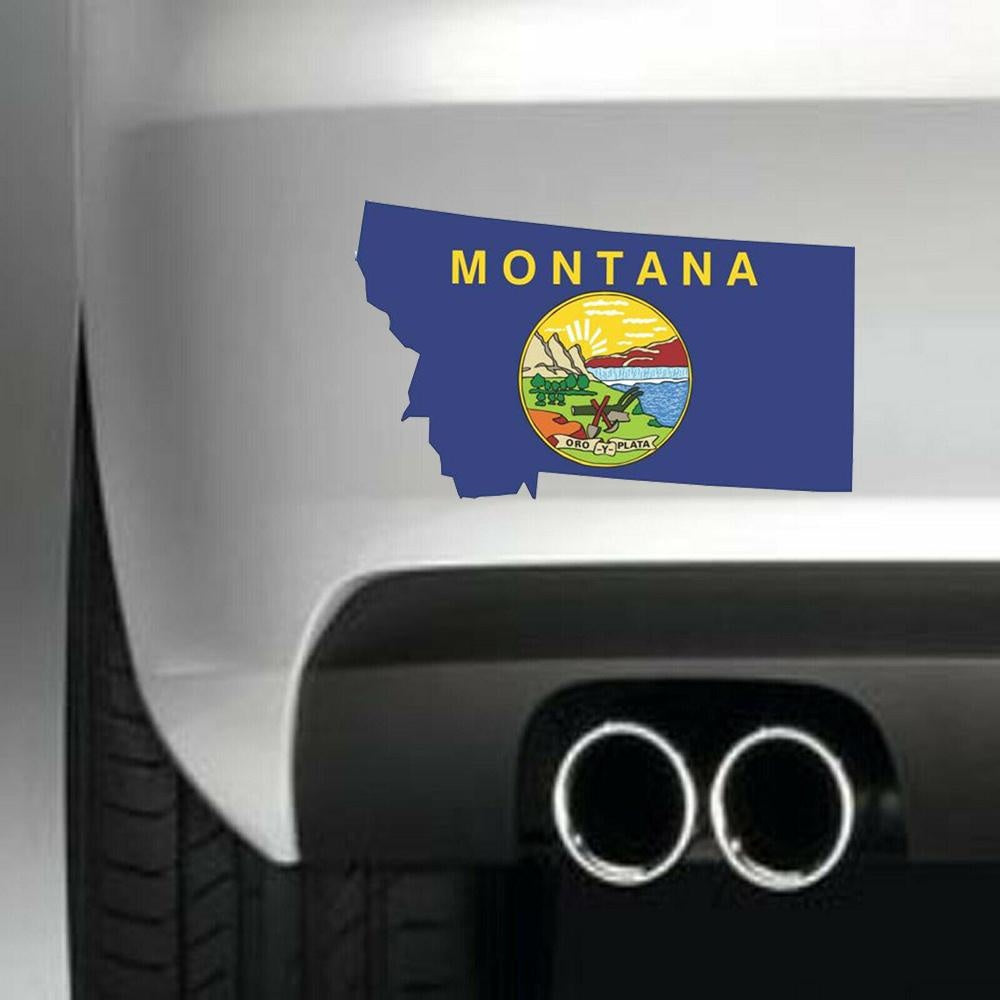 Die Cut Montana Flag Vinyl Sticker Decal for Car Truck Window Bumper
