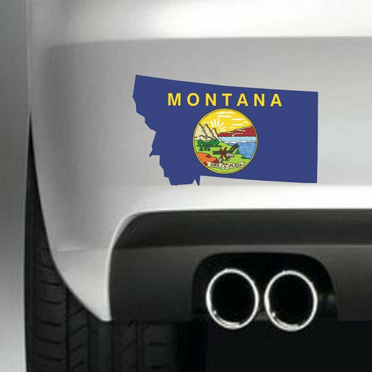 Die Cut Montana Flag Vinyl Sticker Decal for Car Truck Window Bumper