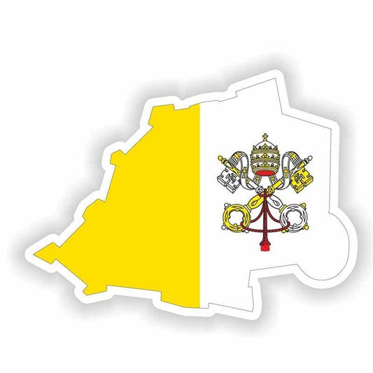 14CM*10.3CM Creative Vatican Map Flag Decal Bike Car Sticker Accessories 6-1731