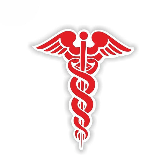 10.4CM*12.6CM Funny Red CADUCEUS Car Sticker Motorcycle Helmet Decal 6-1924