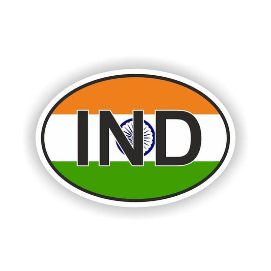 13.9CM*9.3CM Car Styling  INDIA COUNTRY CODE Flag Helmet Decal Car Sticker 6-2237