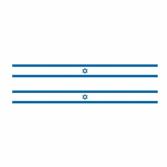 2X 17.4CM*1.6CM Car Styling Israel Flag Car Sticker Body Racing Decal 6-1145