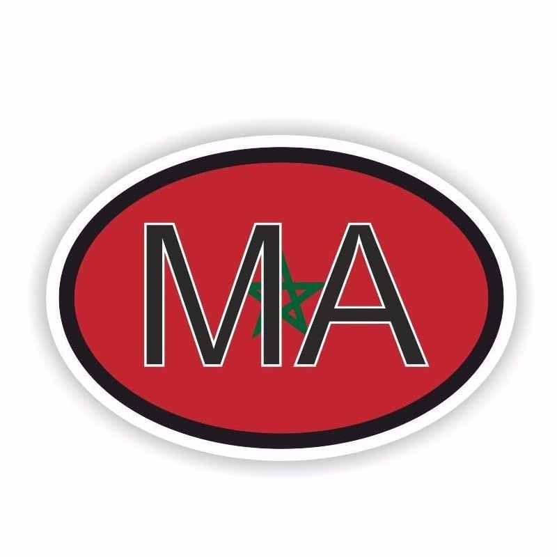 12.6CM*8.4CM Motorcycle MOROCCO Country Code Personality Car Sticker Decal  6-0240