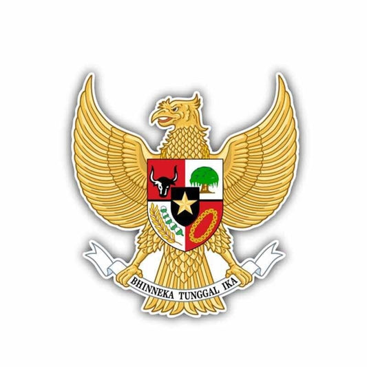 12CM*12.9CM Car Accessories Indonesia Coat Of Arms Decal Car Sticker 6-1410